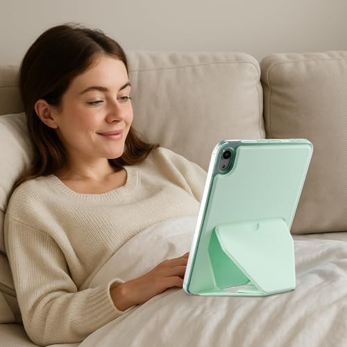 Funda iPad mini A17 Pro delgada contra golpes con piel resistente y lápiz incluido 6