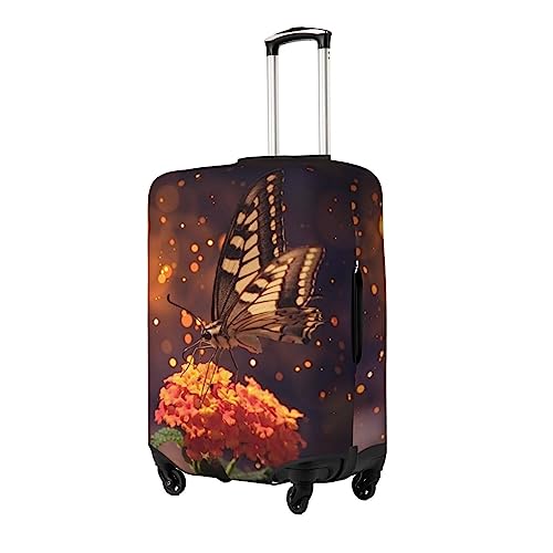 Butterfly Sitting On A Flower Luggage Cover,Washable Suitcase Covers Fashion Luggage Covers,Anti-Scratch Suitcase Protector Cover2