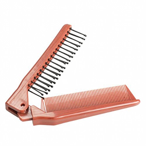 LOUISE MAELYS Portable Travel Folding Hair Brush Compact Pocket Hair Comb Double Headed Anti-static Comb