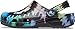 Crocs Men's and Women's Classic Tie Dye Clog, Black/Pastel, 6 US