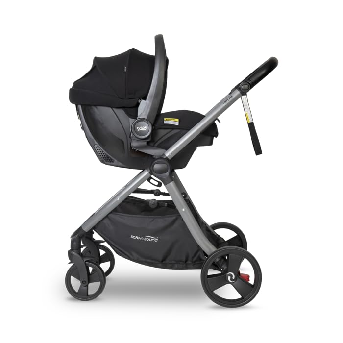 Safe-n-Sound Cosy Lux Stroller, 4 in 1 Comfortable Travel System, XL 10kg Basket Size, Easy Fold, Extra Large UPF 50+ Extendable Canopy, Travel System Compatible, Black (30187) - Image 5