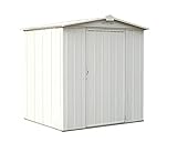 Arrow 6' x 5' EZEE Galvanized Steel Low Gable Shed Cream, Storage Shed with Peak Style Roof, 6' x 5'