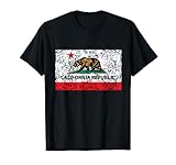 California Republic Cali Flag T-Shirt Socal Norcal Cencal T