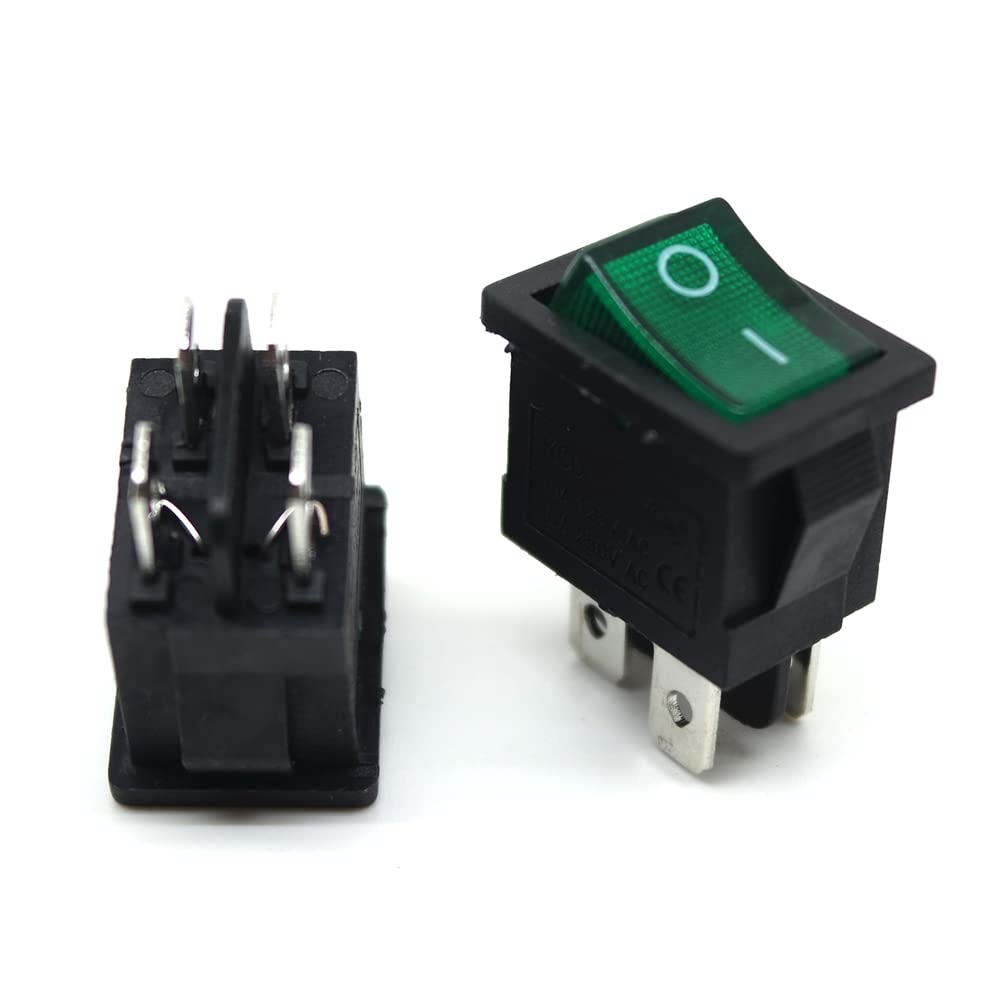 Commutateur de puissance KCD1-104 6A 250V AC avec finition LED épurée