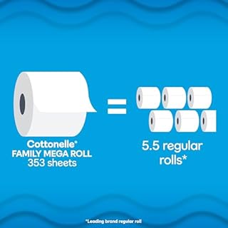 Cottonelle Ultra Clean Toilet Paper with Active CleaningRipples Texture, Strong Bath Tissue, 24 Family Mega Rolls = 132 Regular Rolls (4 Packs of 6)