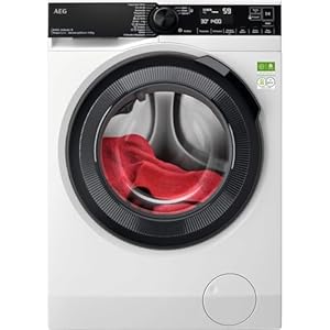 AEG WiFi Waschmaschine Serie 8000 mit PowerCare-Faserschutz, UniversalDose Schublade für PODS, ProSteam - Dampffunktion, 10 kg, Mengenautomatik, Nachlegefunktion, Wasserstopp, 1400 U/min, LR8EW75400