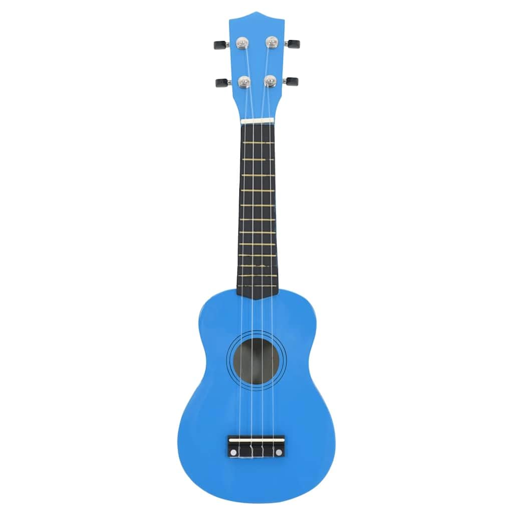 Sopran-Ukulele-Set Babyblau 23 Zoll Lindenholz mit Tasche 2 Picks und Tonleiter für Anfänger Musikschule Konzert Band Orchester Probe