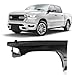CarPartsDepot, Front Driver Left Side Fender Panel Primed Black Steel LH, 371-17216-01 CH1240186 55234709AG