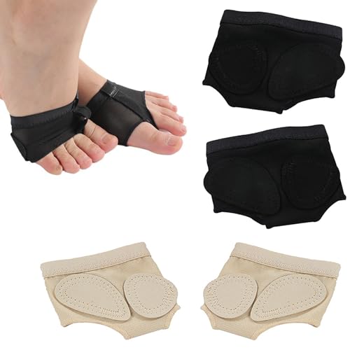 iLamvie Almohadillas Metatarsianas (2 Piezas),Almohadillas Para Pies Con Un Diseño Transpirable Y Suave Indicado, La Metatarsalgia,Fascitis Plantar Para Mujeres Y Hombres,Negro Beige(S)