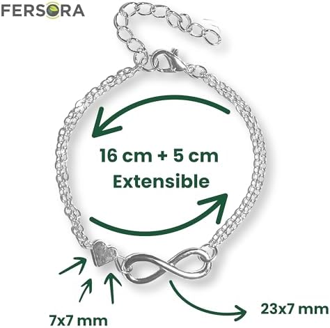 Pulsera Infinito Corazón Ajustable Mujer 41xgJo OhSL. AC SR38. SL1000