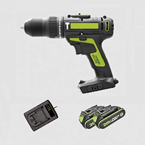 QHYXT 20-V-Akku-Bohrmaschine, Elektro-Bohrschrauber, 3/8-Zoll-Schnellspannfutter aus Metall, 2-Gang-Einstellung, 15 + 1…