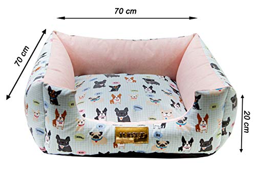 Cama Impermeável Para Cachorro Luppet Médio Grande Porte Acima de 13kg Rosa Cachorro GG