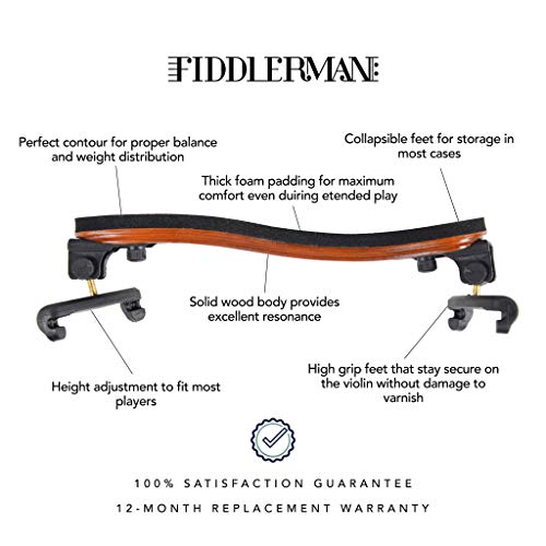 Fiddlerman VIOLIN Shoulder Rest For 4/4 And 3/4 thumb #1