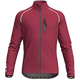 Chaqueta de bicicleta de calor para hombre - forro polar suave térmico en el interior retiene el calor corporal. Cuello alto para mayor comodidad y calidez. Puños elásticos para mantener el frío afuera.