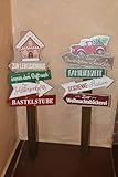 2 stuks houten kerststekers met opschrift