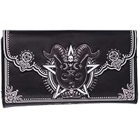 Nemesis Now Pawzuph Unisex Cartera Negro-Blanco Poliuretano