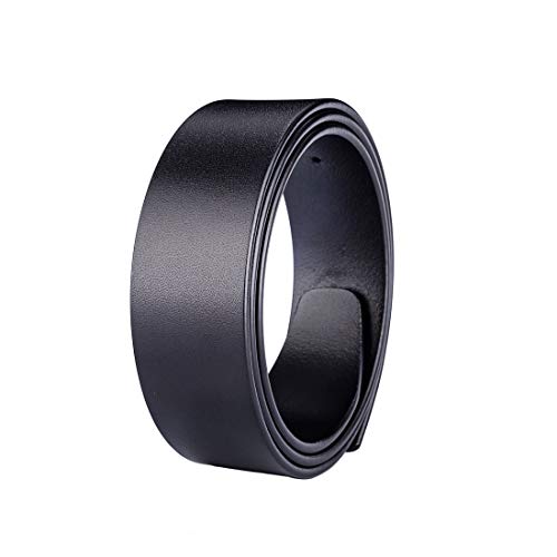 Vatee's Men's Replacement Genuine Full Grain Leather Adjustable Belt Without Buckle 1.34