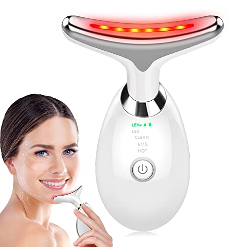 Anti Wrinkles Face Massager 7 Color Anti-Aging Facial Neck Eye Device for Women and Man (White 7 Color)