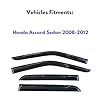 KPY Window Visor Compatible with Honda Accord Sedan 2008-2012, 4PC Rain Guard Side Window Vent Deflectors Tape-On Mugen Style, 2008 2009 2010 2011 2012 #1