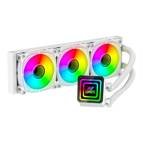 Image of Ant Esports ICE Infinite 360 ARGB 360mm ARGB Liquid Cooler /AIO with Infinity Mirror- White | Support Intel & AMD CPU Socket AM5, AM4, AM3, LGA1700, 1200, 2066, 1151