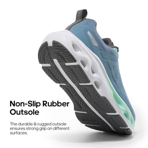 NORTIV 8 Men's Comfortable Walking Shoes MovePropel Athletic Breathable Gym Workout Tennis Jogging Cross Training Non Slip Fashion Running Sneakers,Size 10.5,Blue,SNWS247M