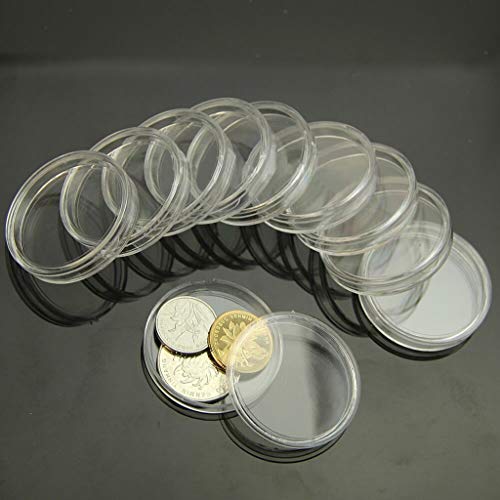 10 piezas cajas transparentes redondas 38 mm miniatura 2