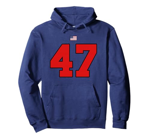 College Number Style Vintage USA Flag Pullover Hoodie