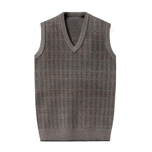 Men's Thickened Casual Sweater Vest Warm V-Neck Sweater