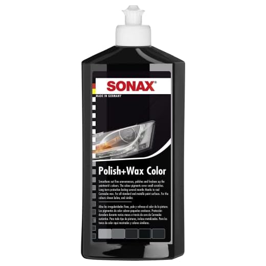 Sonax 02961000-544 Polish & Wax Color Nanopro Cera para Coche, 500 ml, color negro