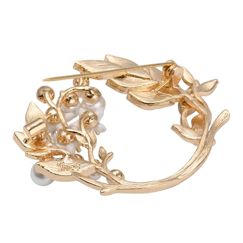Image of SHE'S FREE STYLE JUST FOR YOU Handmade Gardenia Brooches and Pins For Women, Enamel Flower Brooch Green Leaves Pins Hand Dripping Oil Jewelry Brooch Pins Fashion Garland Safety Pins