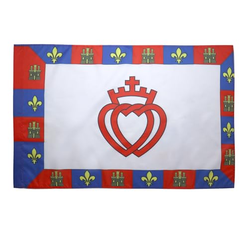 AZ FLAG - Drapeau Armoiries de la Vendée - 150x90 cm - Drapeau Vendéen Catholique 100% Polyester...