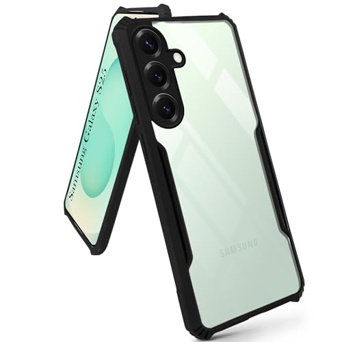 Image of Jkobi Back Cover Case for Samsung Galaxy S25 (Shockproof with Polycarbonate Clear Panel | Professional Black)