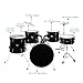GODECOR 22 Inch Complete Adult Drum Set, 5-Piece Beginner Drums Kit with Cymbal Stands, Hi-hat Stand, Sticks, Drum Pedal, Stool & Floor Tom (Black)