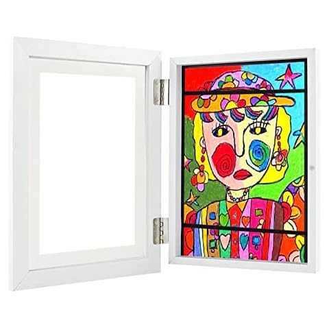 Kids Art Frames - Children's Artwork Display Frame,Front Opening And Changeable Picture Display - A4 Acrylic Art-Work Photo Frame for Kids Artwork, Crafts, Drawing Cover