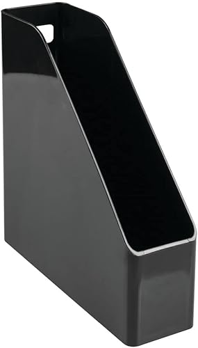 Miniatura 5 de MDesign - Organizador de almacenamiento de plástico para papelería  Vertical con asas, Negro