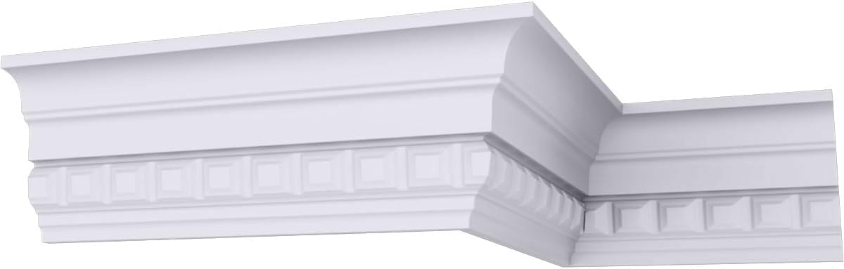 Endurathane Sequential Crown Moulding, 3 1/2"H x 1 7/8"P x 4"F x 94 1/2"L, Factory Primed (8-Pack)