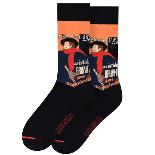 MuseARTa Henri De Toulouse-Lautrec Calzini, Nero, 40-46 Unisex-Adulto