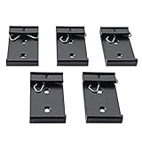 Universal DIN Rail Clip Mounted on 35mm（1.38inch）Din-Rail Firmly DIN Rail Clamp As Industrial Grades Using with Aluminum Alloy Material（5Packs)