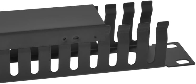 InstallerParts Cable Management 1U, 24-Finger Duct with Cover, 1 pcs
