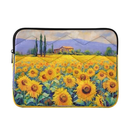 Funda para portátiles 13-14 pulgadas con diseño de girasoles miniatura 1