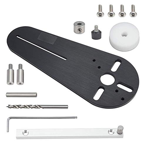 Small Wood Routers Electric Woodworking Milling Circle Milling Groove Hand Trimmers Electrical Tools Circle Cutting Jig Set Black (Type A)