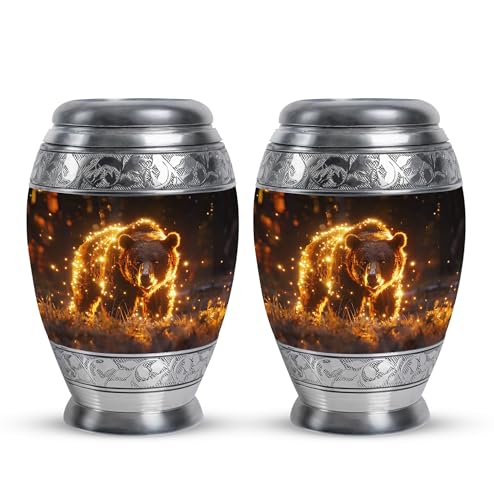 Image of Bear Urn - Mini Urn - Cremation Urns for Adult Ashes Women - Companion Urn - Cremation Urn for Adults - (3 inch Pack of 2)