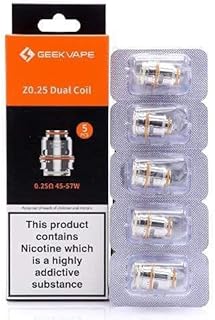 Geekvape Z Coils Zeus coils 0.25ohm Dual Mesh (5 Pack) for GeekVape Zeus sub-ohm Tank - Nicotine Free