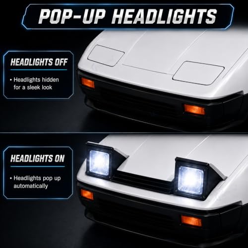 Image of GRAPHENE White RC Drift Smoke Remote Control Car Toy for Boys Kids Adults 1:24 Scale 4WD with USB Charger Racing Drifting Tyres High Speed Model Vehicle LED Lights Crawlers Stunt Car 4+Years