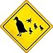 Duck and Ducklings Novelty Metal Crossing Sign CX-609