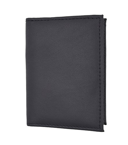 Slim Thin Leather Credit Card ID Mini Wallet Holder Bifold Driver's License Safe COLORS - Main Image