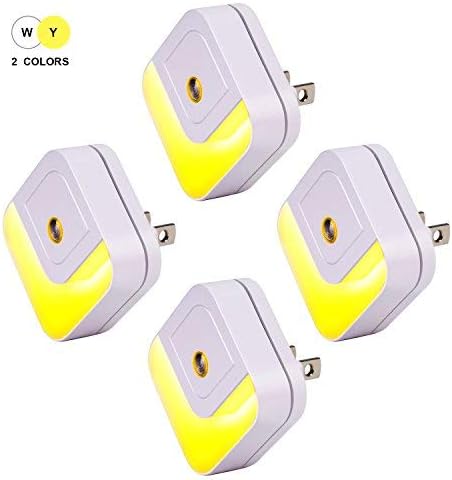 ViLSOM Plug-in Night Light, Led Night Light with Auto Dusk to Dawn Sensor and Dual Color Temperature Night Lights for Kids Room,Bedroom,Stairs,4-Pack.