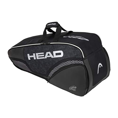 Head Djokovic 6R Combi Bolsa de Tenis, Blanco/Negro, 77 x 35 x 29