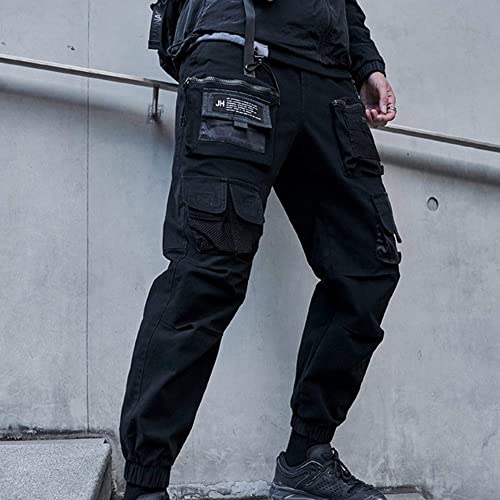 XYXIONGMAO Multi-Pocket Loose Overalls Casual Functional Trousers Cargo Joggers Techwear Harem Hip Hop Pants for Men4