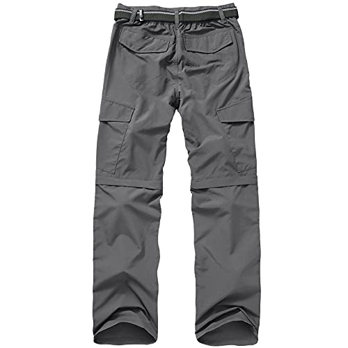 Linlon Mens Hiking Pants Convertible Quick Dry Zip Off Upf Lightweight Fishing Travel Camping Safari Pants,Grey,34 thumb #1